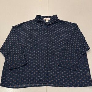 Band of Gypsies Navy Patterned Shirt